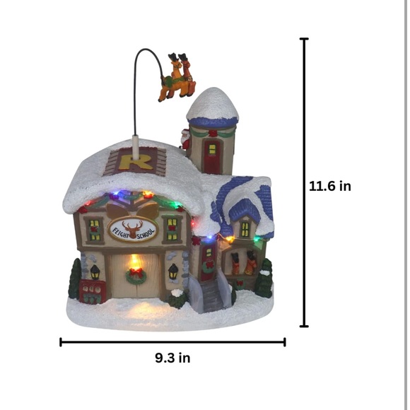 Top Treasures Reindeer School Christmas Village‎ Animated Pre Lit - Picture 2 of 7